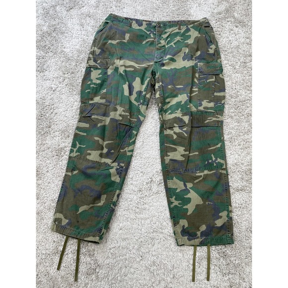 Vintage Propper Pants Mens XL Regular Woodland Camo BDU Ripstop Made USA 1992 - Picture 1 of 11